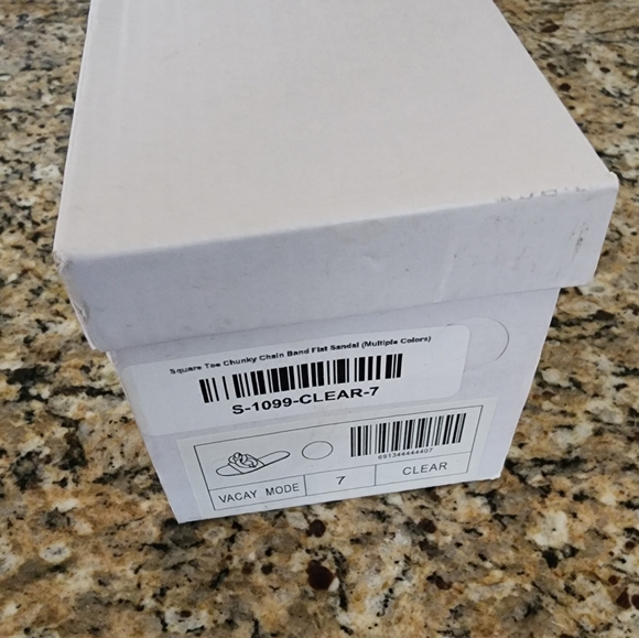 Mata Shoes-Vacay Mode|Square Toe Chunky Gold Chain Sandal|Womens Size 7|NEW - Picture 7 of 7